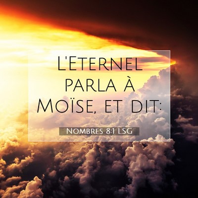 Nombres 8:1 LSG Image du verset biblique