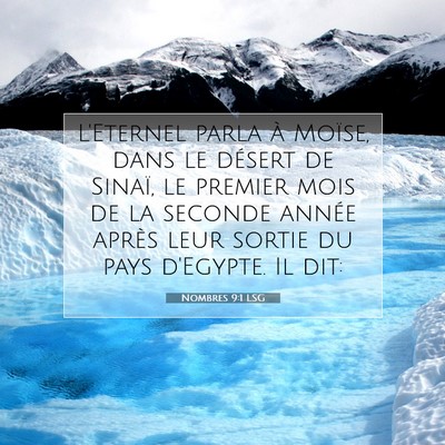 Nombres 9:1 LSG Image du verset biblique