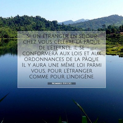 Nombres 9:14 LSG Image du verset biblique