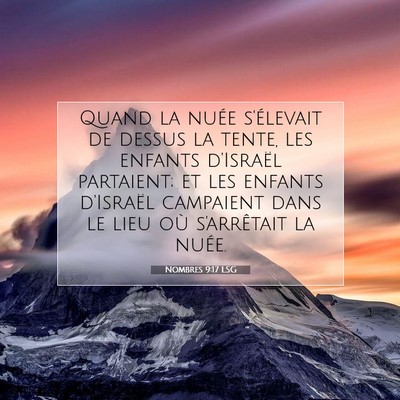 Nombres 9:17 LSG Image du verset biblique