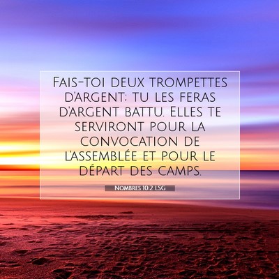 Nombres 10:2 Verset biblique expliqué