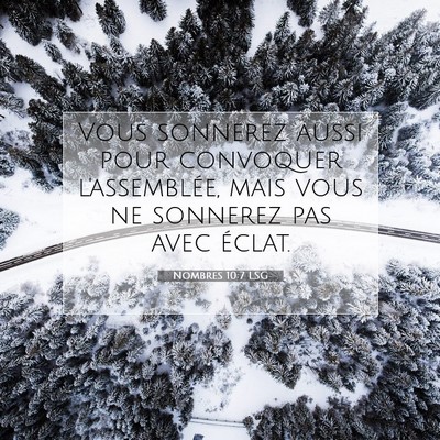 Nombres 10:7 LSG Image du verset biblique