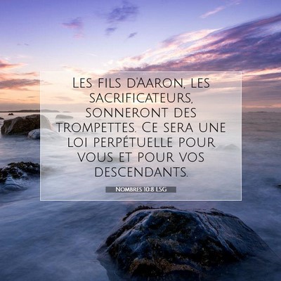 Nombres 10:8 LSG Image du verset biblique