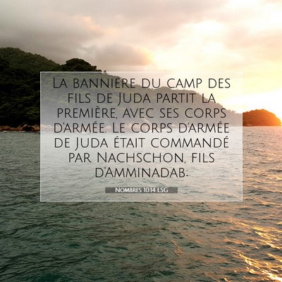 Nombres 10:14 LSG Image du verset biblique