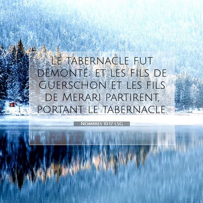 Nombres 10:17 LSG Image du verset biblique