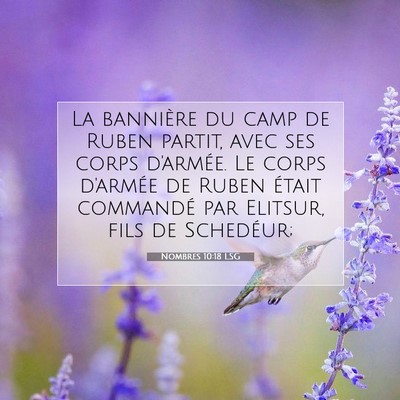 Nombres 10:18 LSG Image du verset biblique