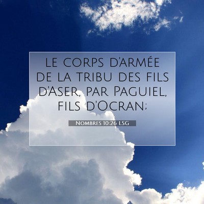 Nombres 10:26 LSG Image du verset biblique