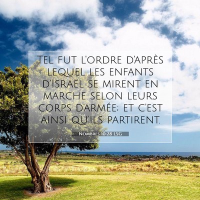 Nombres 10:28 LSG Image du verset biblique