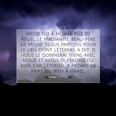 Nombres 10:29 LSG Image du verset biblique