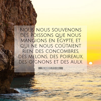 Nombres 11:5 LSG Image du verset biblique