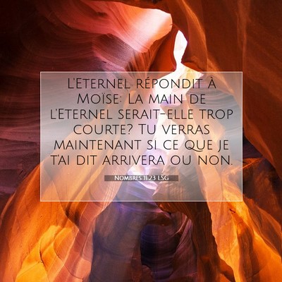 Nombres 11:23 LSG Image du verset biblique