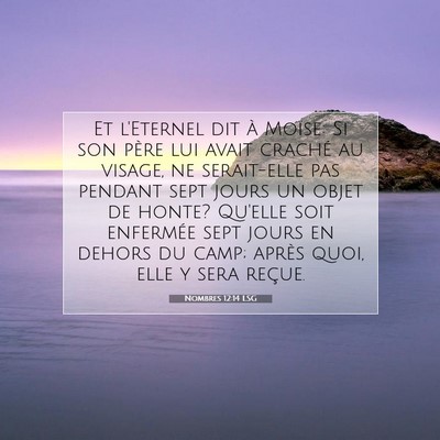 Nombres 12:14 LSG Image du verset biblique