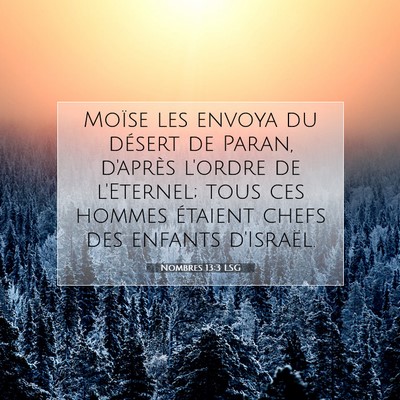 Nombres 13:3 LSG Image du verset biblique