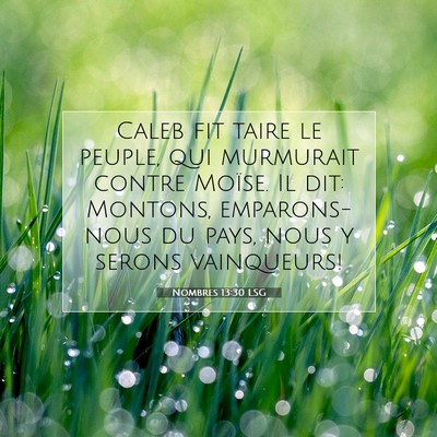 Nombres 13:30 Verset biblique expliqué