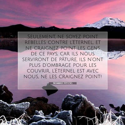 Nombres 14:9 LSG Image du verset biblique