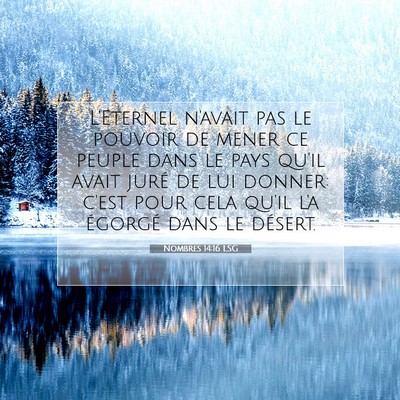 Nombres 14:16 LSG Image du verset biblique