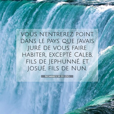 Nombres 14:30 Verset biblique expliqué