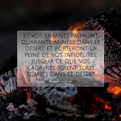 Nombres 14:33 LSG Image du verset biblique