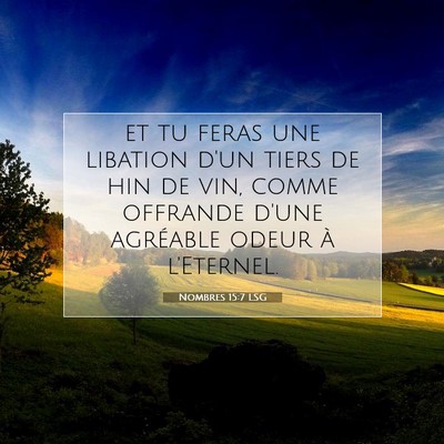 Nombres 15:7 LSG Image du verset biblique