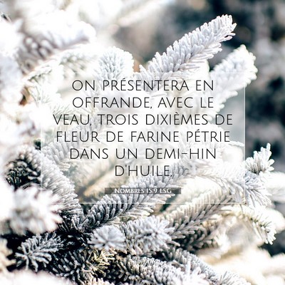 Nombres 15:9 LSG Image du verset biblique