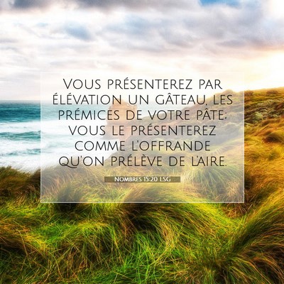 Nombres 15:20 LSG Image du verset biblique