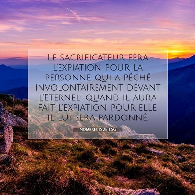 Nombres 15:28 Verset biblique expliqué