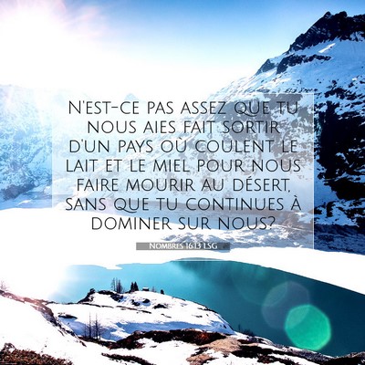 Nombres 16:13 Verset biblique expliqué