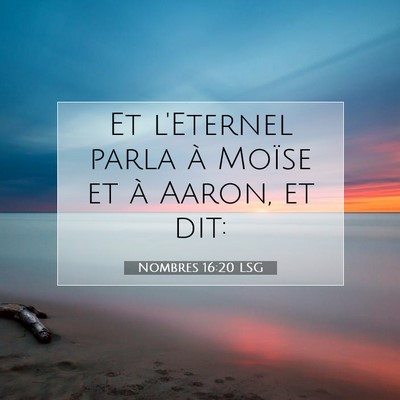 Nombres 16:20 Verset biblique expliqué