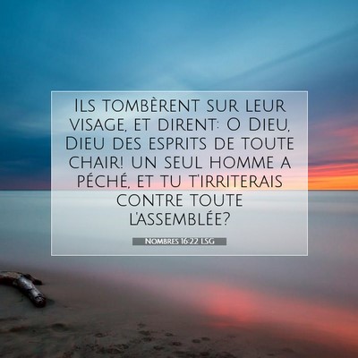 Nombres 16:22 LSG Image du verset biblique