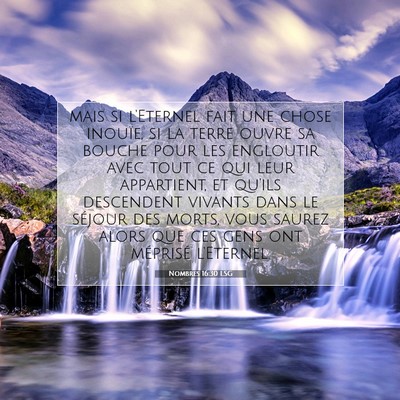 Nombres 16:30 Verset biblique expliqué