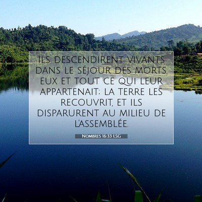 Nombres 16:33 LSG Image du verset biblique