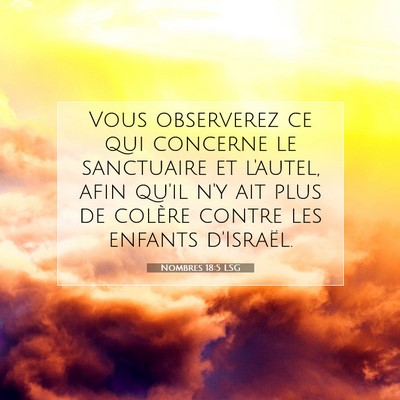 Nombres 18:5 Verset biblique expliqué