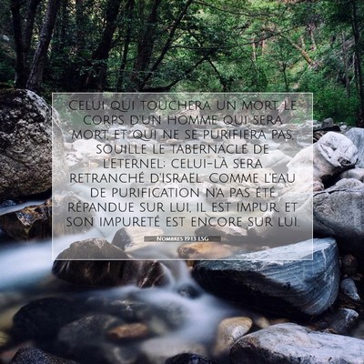 Nombres 19:13 LSG Image du verset biblique