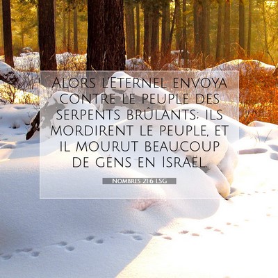 Nombres 21:6 LSG Image du verset biblique