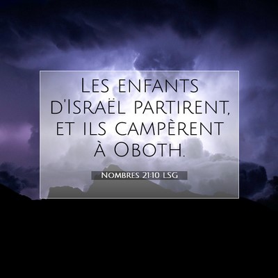 Nombres 21:10 LSG Image du verset biblique