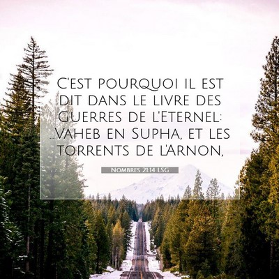 Nombres 21:14 LSG Image du verset biblique