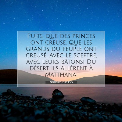 Nombres 21:18 LSG Image du verset biblique