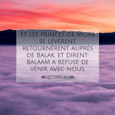 Nombres 22:14 Verset biblique expliqué