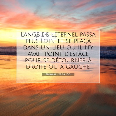 Nombres 22:26 LSG Image du verset biblique