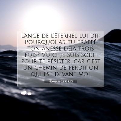 Nombres 22:32 LSG Image du verset biblique