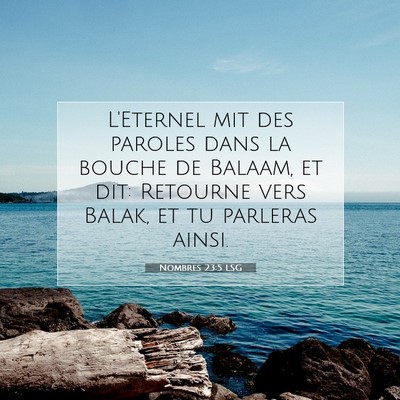 Nombres 23:5 Verset biblique expliqué