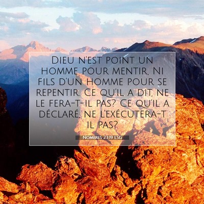 Nombres 23:19 LSG Image du verset biblique