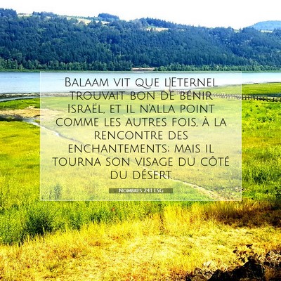 Nombres 24:1 LSG Image du verset biblique