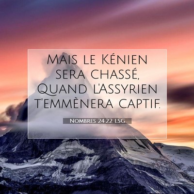 Nombres 24:22 LSG Image du verset biblique