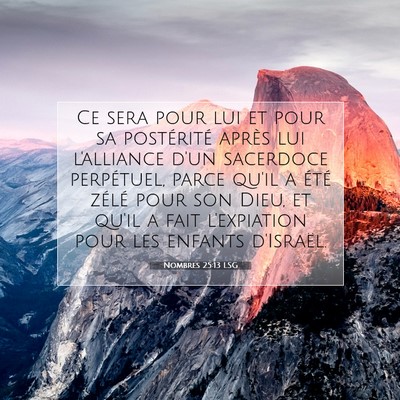 Nombres 25:13 LSG Image du verset biblique