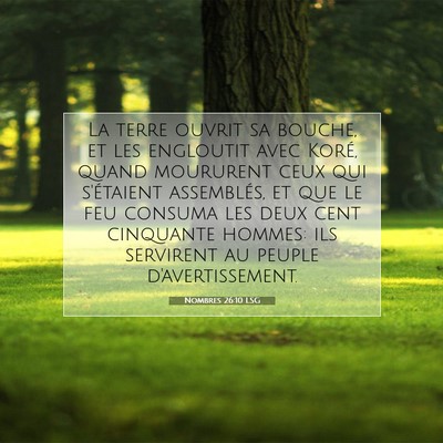 Nombres 26:10 LSG Image du verset biblique