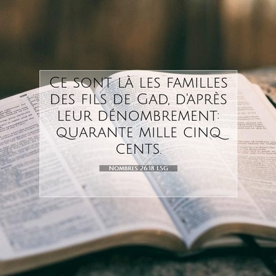 Nombres 26:18 Verset biblique expliqué