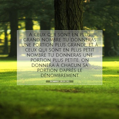 Nombres 26:54 LSG Image du verset biblique