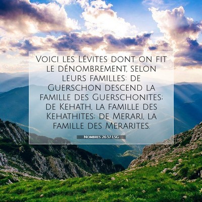 Nombres 26:57 LSG Image du verset biblique