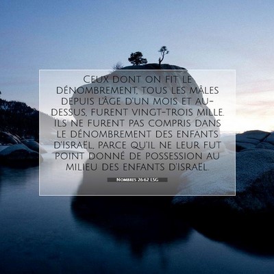 Nombres 26:62 LSG Image du verset biblique